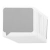 HOMSFOU 100pcs Silver Scratch Off Coupon Stickers with Paper Material and Speech Bubble Shape, Clean Reveal Stickers for Birthday Parties and Customer Reward Tickets