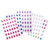 HOMSFOU 5 Sheets Self Adhesive Rhinestone Stickers for Bags and Clothes, Firm and Strong Face Jewels for Handmade DIY Projects and Performance, Fun Crystal Gems Decals for Random Color
