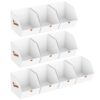 Homsorout Fabric Closet Storage Cubes - 10 Pack Square Storage Bins with Dual Handles for Clothes, Towels, Toys, Cube Storage Organizers for Bedroom, Nursery, Shelves, Closet, Small Spaces, White