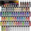 HOMY ARTY Airbrush Paint - 64 Colors with 8 Thinner, with Model Colors Airbrush Paint Set, Ready to Spray Water-Based Acrylic Air Brush Paints for Metal, Plastic Models, Canvas, Wood - 72 Bottles