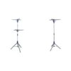 Honey-Can-Do 2-Tier 30-Garment Chrome Clothes Drying Rack and Blue 64" 30-Garment Storage Tripod Clothes Drying Rack
