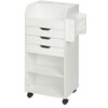 Honey-Can-Do Deluxe Rolling Craft Storage Cart with Locking Wheels | Organizer for 30-inch Wrapping Paper, Ribbon Spools, Tools & Supplies | 3 Drawers & Open Shelves