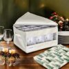 Honey-Can-Do Wine Glass Stemware Storage Container With Handles, Dividers and Clear-View Window
