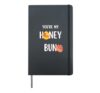 HONEY BUN Tees Valentine's Day Hardcover Journal, Black