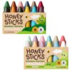 Honeysticks 100% Pure Beeswax Crayons - 12 Pack of Classic Colors PLUS a 12 Pack of NEW Pastel Colors - Non Toxic Crayons, Safe for Babies and Toddlers, For 1 Year Plus