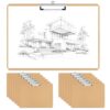 Hongri Wooden Large Clipboard, 11 x 17'' Hardboard Drawing Board, 12Pcs