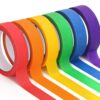 HongWay Colored Washi Tape, 6 Rolls Painters Tape, 0.94in x 22yd/66ft Masking Tape for Painting Labeling Arts Crafts, Easy Removal, No Residue (132yds in Total)