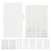HONMEET 6pcs A6 6 Ring Binder Dividers with Frosted Pp Plastic, Reusable and Tear-Resistant Tabbed Index Pages with Colorful Sticker for Office Organization