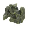 HONMEET Mini Pocket Elephant Sculpture for Desk and Tea Table, Compact and Stable Green Gemstone Figurine with Fine Flowing Lines, Lasting Collectible Home and Office Decor