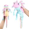 Honoson 15.75 Inch 3D Printed Axolotl Large Multi-Color Cute Axolotl Tadpole Fidget Articulating Pet Stress Relief Ideal for Adults Display Play(Matte Rainbow)