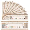 Honoson 40 Pcs Boho Retro Desk Name Plates for Classroom Back to School Student Desk Name Tags with Alphabet Number Line Ruler Nameplates Labels for Office First Day of School Teacher Supplies