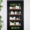 Honoson 50 Pcs Words of Wisdom Classroom Door Decor Bulletin Board Set Motivational Door Decor Greenery Inspirational Cutout for Classroom Back to School Educational Learning Activities