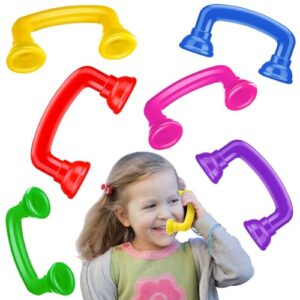 Honoson 6 Pcs Whisper Reading Phones for Classroom Reading Phones Auditory Feedback Classroom Must Haves Tattle Phone Hear Myself Sound Phone Colored Speech Therapy Back to School Toy Tool for Kid