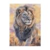 Honozo Lion in Savanna Sunset 500-Piece Wooden Puzzle, Great for Holiday Entertainment and Party Game Nights