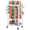 HOOBRO Wrapping Paper Storage Cart, Rolling Craft Storage Cart with Wheels