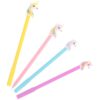 HOODANCOS 4pcs Creative Mythical Horse Gel Pens Smooth Writing Cartoon Pens with Plastic and Silicone Material Practical Lovely Stationery for School and Office Color