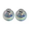 HOODIE CHARMS® Glow Pop – 16mm Glow in the Dark Iridescent Beads with Blue Glow & 2 Metal Claws – Decorative Accessories for Hoodies, Joggers & Shoelaces