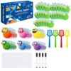 HOOJOJO Fly Swat Game Cards Dry Erase Cardstock Set with Swatters & Dots
