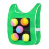 Hook and Loop Vest Toss Game Set with 5 Soft Balls for Outdoor Throw Play, Backyard Parties and Team Activity Use Sticky Ball Vest Toss Set Wearable Toy Outdoor Yard Play Backyard Party Activity Soft