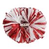 Hooshing 2PCS Red and White Professional Pom Poms Cheerleading with Handle