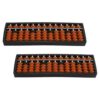 HOOTNEE 2pcs -Column Plastic Abacus for Math Learning with Contrasting Colored Beads and Sleek Bead Track, Beginner Friendly Counting Tool for Students in Elementary Classrooms and Offices
