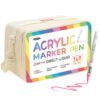 Hopesky 240 Colors Acrylic Paint Markers, Brush Tip Multi Surface Acrylic Paint Pens Set Perfect for Canvas, Wood, Stone, Fabric & DIY Crafts