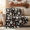 Horaldaily Halloween Flannel Blanket Throw,Black Dot Pumpkins Candy Goblin Hallowmas Soft Fuzzy Plush Cozy Fleece Blankets for Couch Sofa Bed Decor, Ideal Gifts for Kids Adults 60x80