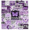 HOSALA (55Pcs) Overdose Awareness Sticker Pack, Motivational Sober Recovery Overdose Awareness Ribbon Sticker, Acddiction Recovery Gift, Sobriety Decor for Laptop Tablet Water Bottle Helmet Vehicles