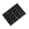 Hosrivae 5V 3W Solar Panel Polycrystalline Photovoltaic Cell with DC Connector for 3.7V Batteries, Portable Outdoor Solar Charger for Garden Lighting, 170 x 130mm Module