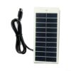 Hosrivae Compact 3W Solar Panel with USB-C Port, 5V Output Charger for Doorbell Cameras and Small Electronics, Resistant Polycrystalline Module 140x62mm