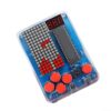 Hosrivae DIY Pixel Game Console Soldering Kit for Students, Electronic Circuit Board Building Set with Retro Games, Type-C USB Powered STEM Learning Project(Dots - Red Light)