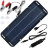 Hosrivae Portable 30W 12V Solar Panel for Car RV and Boat, Waterproof Solar for battery Charger Kit for Outdoor Use, Compact Charging Module with Reverse Discharge Protection