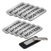 Hostess 1 x 3 Name Tag, Magnetic Backing Silver (10 Pack)