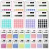 Hoteam 16 Pcs Back to School Pocket Calculator Gift for Students Bulk Mini Handheld Calculator Basic Standard Calculators with Button Battery 8 Digit Display for School Office Home(Bright Color)