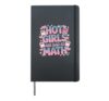 Hot Girls Are Bad At Math School Jokes Confidence Hardcover Journal, Black