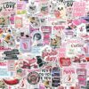 HOTUT 150 PCS Romance Book Stickers for Kindle, Holographic Bookish Sticker Pack Reading Booktok Glitter Vinyl Decals, Waterproof Reusable Stickers for Laptop Ebook Readers Water Bottles Scrapbook