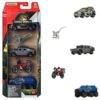 Hot Wheels Jurassic World Toy Cars, Trucks & Dinosaur, 5-Pack with 4 1:64 Scale Die-Cast Toy Vehicle & 1 Dinosaur from The Franchise (Set 2)