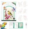 houlishu Flower Bird Art Painting Book, Portable Sketch Album for Art Creation and Relaxation