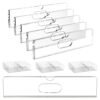 HOUSEDOMO Nameplate for Doors with Adhesive Tapes - 20 Pack 2x8 Inch Clear Acrylic Office Door Name Plate Classroom Wall Name Plate Holder Horizontal Nameplate Holder Plastic Sign Frame