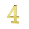 House Numbers, 1PCS Metal House Number With Magnet 10 * 6cm Door Apartment For Outdoor Hotel Home Mail Box Label #0-9 Front Numbers(Golden,10CM-WITH MAGNET-6CM No.1)(10CM-WITH MAGNET-6CM No.4 Golden)