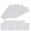 Housoutil 20pcs Stainless Steel Nameplate with Two Holes, Engravable Metal Rectangle Plaque with Safe and Comfortable Edges, Sleek Finish for Signage and Craft Projects