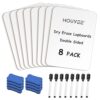 HOUYEE 8 Pack Small White Board Dry Erase Boards, 9 x 12 Inch Double Sided Mini Dry Erase LapBoards with 8 Erasable Pen & 8 Erasers, Handheld Whiteboards Suitable for Offices, Homes, Classrooms