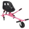 Hoverboard Go Kart Seat Attachment, Adjustable Frame W/Dual Shock Absorbers, Fits 6.5" 8" 10" Hoverboards, Pink