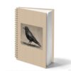 HOXUNQINA Vintage Gothic Raven Bird Journal Notebook 5.5x8.3
