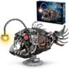 HoyoBrix Steampunk Mechanical Angler Fish LED Building Block Model Kit