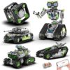 HPROMOT STEM Robot Building Sets for Kids Ages 8-16, 5-in-1 Remote Control and APP Robot Toys, 757 Pcs DIY Building Science Educational Kit, Building Block Birthday Present for Teen Boys and Girls
