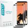 HPTech 2 Pack Screen Protector for Samsung Galaxy S9 Plus Tempered Glass Film, 3D Curved Full Screen Coverage, HD Clear, Anti Scratch, Case Friendly