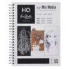 HQ Finestroke 3 in 1 Mix Media Sketchbook, 9 x 12 Inches Art Pad, Mixed Paper for Sketching, Drawing and Painting, Top Wiro Binding, 30 Sheet