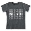 hrcfbk Repeating Preschool Toddler Baby Boys Girls Back to School Shirt First Day of Preschool T-Shirt (Dark Grey Repeating Preschool,2-3T)