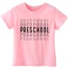 hrcfbk Repeating Preschool Toddler Baby Boys Girls Back to School Shirt First Day of Preschool T-Shirt (Pink Repeating Preschool,3-4T)